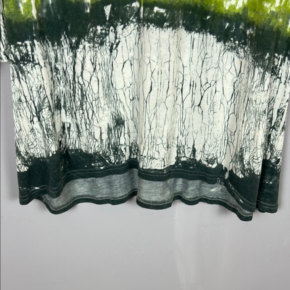 Parsley & Sage Green and White Tie-Dye Long Sleeve Tunic Top Size Large - Picture 6 of 9